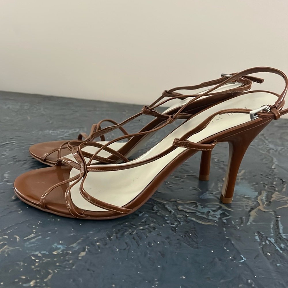 Nine West Brown Strappy Sandals